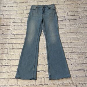 Old Navy High Waisted Bootcut Jeans Light Wash Blue Denim Size 4 Tall Long